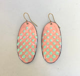 Enamel Oval Earrings