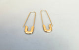 Gold Safety Pin Earrings