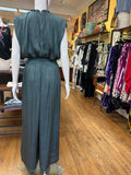 Green Satin Jumpsuit