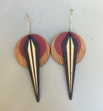 Naja Walnut 3-Layer Earrings (color options)