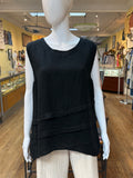 Linen Diagonal Pleat Tank (color options)