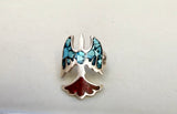 Turquoise + Coral Peyote Bird Ring