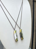 Shell Handle Knife Necklace with Brass Chain (multiple options)