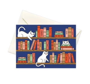 Bookshelf Cats Stationery Set