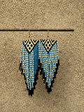 Beaded Handwoven Sonoran Triangle Fringe Earring (color options)