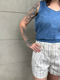 Sloan Tab Short, Savoy Navy Stripe