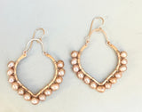 Urn Earrings, mocha pearls