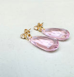 Swarovski Pink Crystal Post Earrings