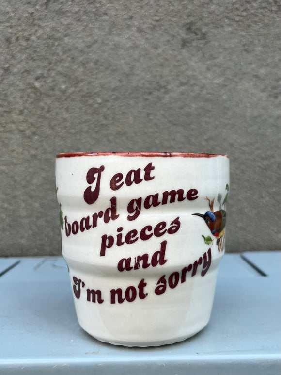 Eating Board Game Pieces Ceramic Cup
