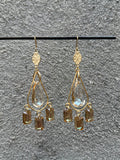 Swarovski Golden Topaz Chandelier Earrings