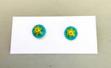 Spring Flowers Glass Stud Earrings (multiple options)