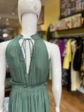 Satin Halter Tiered Dress (color options )
