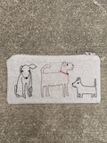 Multi Stitch Linen Zipper Pouches (multiple options)