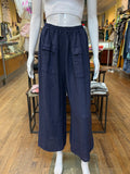 The Linen Button Hem Pants (color options)