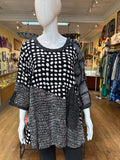 Black + White Combo Blouse