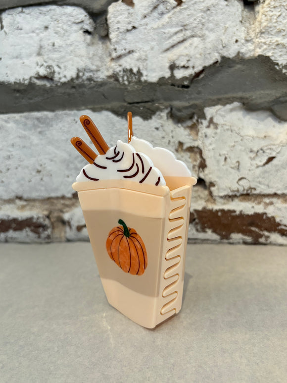 Pumpkin Spice Latte Hair Claw