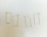 Rectangle Hoop Earrings (metal options)
