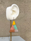 Colorful Enamel Triangle Earrings
