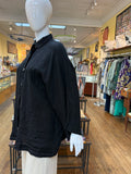 Linen Oversized Button Down Top (color options)