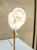 Small Pearl Curved Hoop Earrings