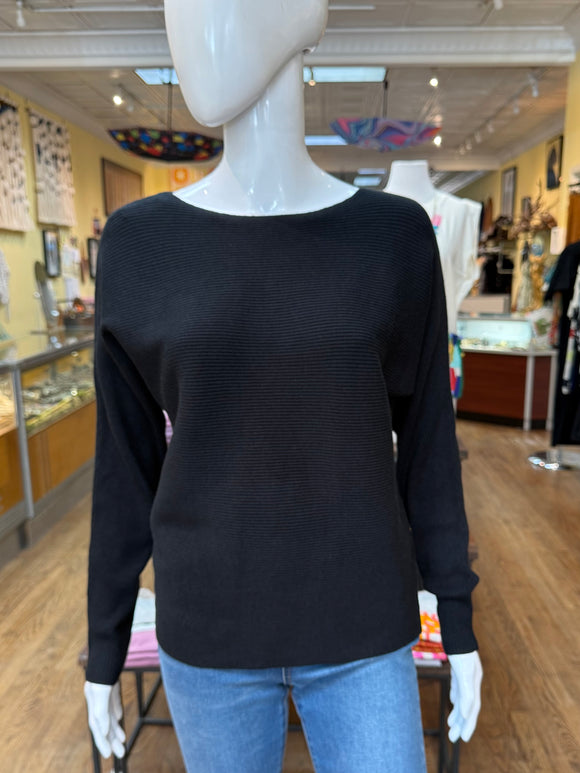 Boat Neck Dolman Sleeve Sweater (color options)