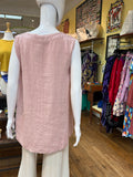 Linen Diagonal Pleat Tank (color options)