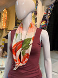 Hibiscus Flower Silk Scarf