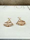 1950’s Faceted Lucite + Gold Bar Earrings