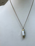 Tiny Pearl Handle Knife Necklace on Brass Chain (length options)