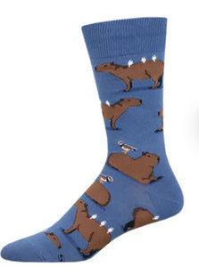 Capybara Cotton Crew Socks