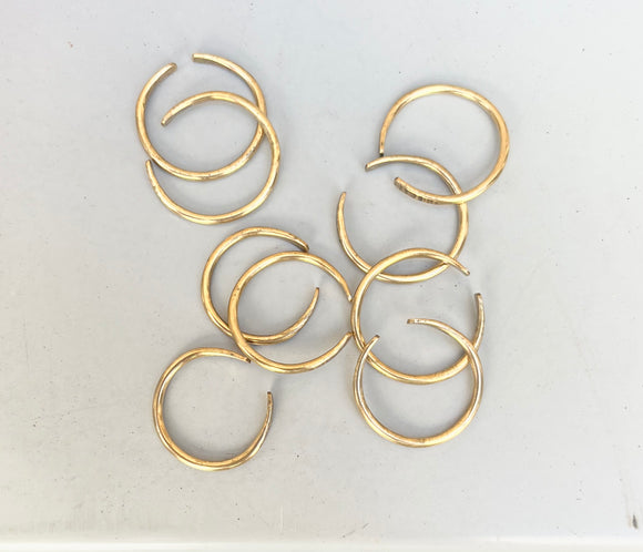 Hand Forged Brass Stacking Rings (size options)