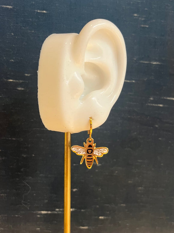 Bee Enamel Earrings