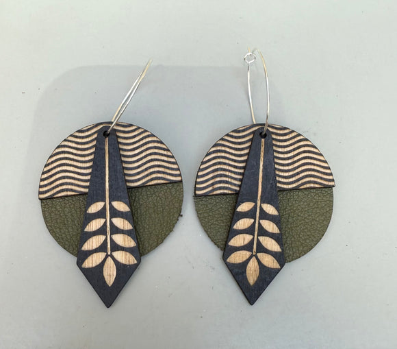 Floral Waves 2-Layer Earrings (color options)