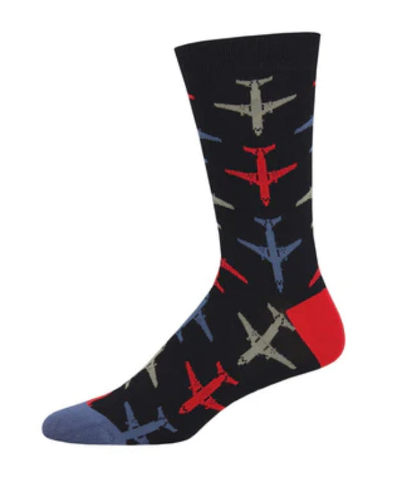 Airplanes Bamboo Crew Socks