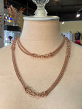 Rose Gold Alternating Chain Necklace