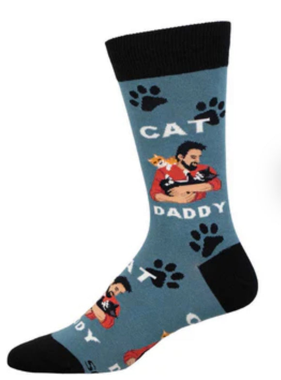 Cat Daddy Cotton Crew Socks