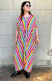 Lourdes Stripe Caftan Dress