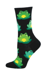 Friendly Frogs Cotton Crew Socks