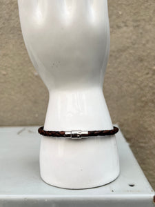 Thin Braided Leather Bracelets (size options)