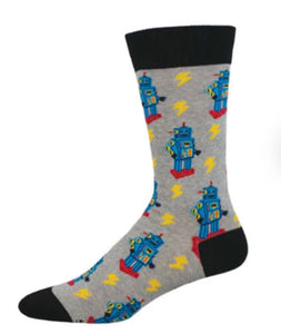 Charge of the Robots Cotton Crew Socks