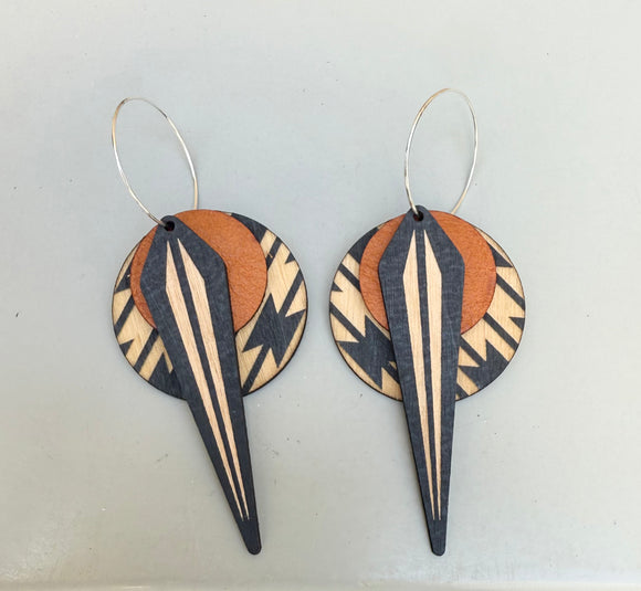 Naja Southwest 3-Layer Earrings (color options)