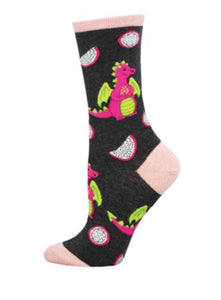 Dragonfruit Cotton Crew Socks