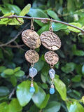 Nimbus Earrings with Pearl and Turquoise