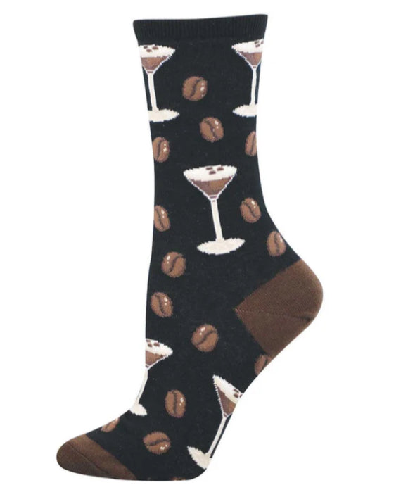 Espresso Martini Cotton Crew Socks