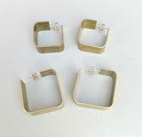 The Wide Square Hoops (size options)