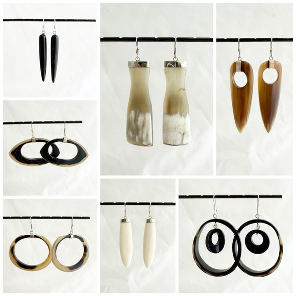 Horn + Bone Earrings (multiple options)