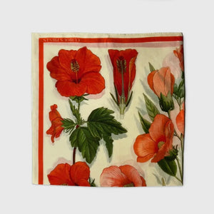 Hibiscus Flower Bandana 100% silk