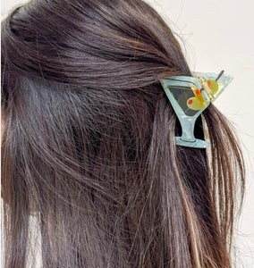 Martini Hair Claw (size options)