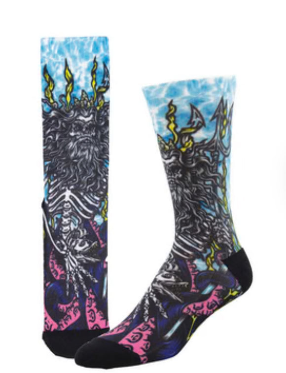 King Poseidon 3D Print Socks