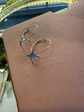 Moon + Star Hoop Earrings